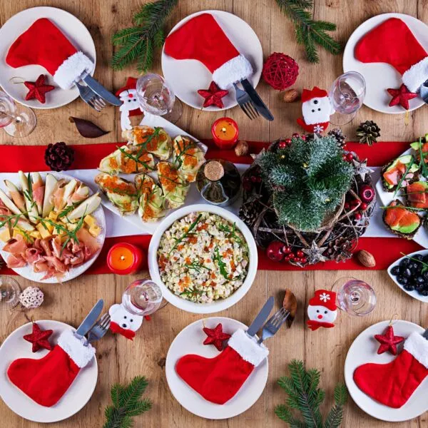table de noël en fête en alsace