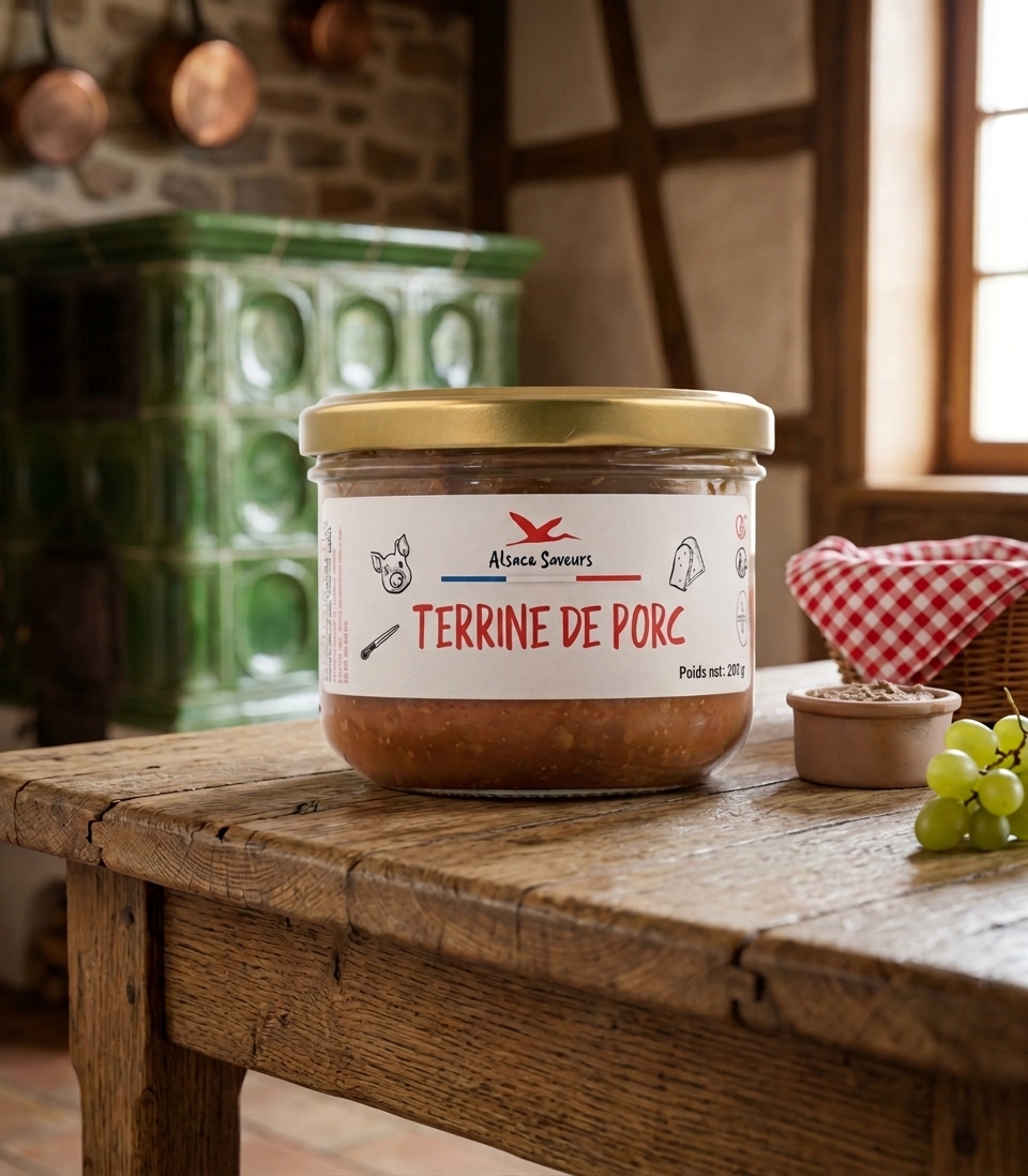 terrine de porc dans cuisine alsacienne