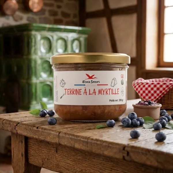 terrine à la myrtille dans cuisine alsacienne