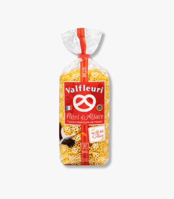 paquet de pâtes d'Alsace en forme de bretzel