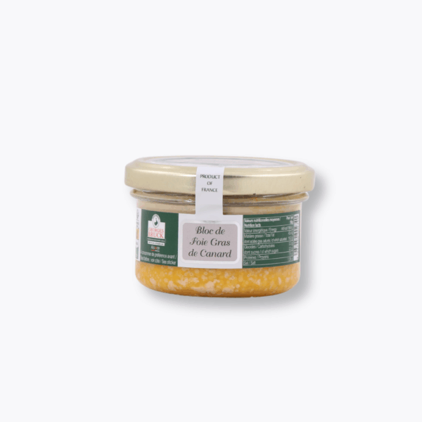 verrine de bloc de foie gras de canard