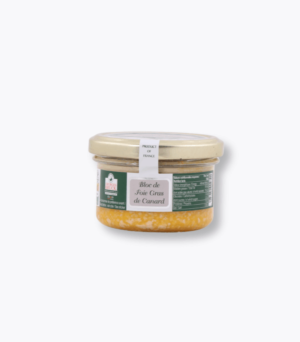 verrine de bloc de foie gras de canard