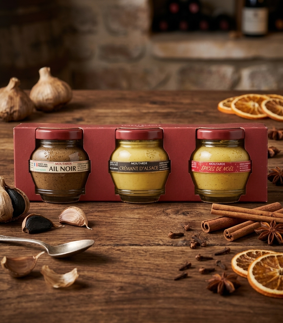 coffret moutardes de noël