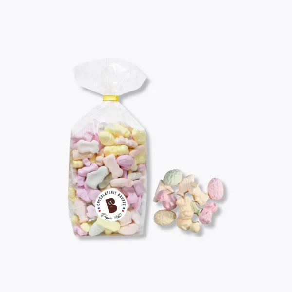 sachet de bonbon meringues d'Alsace forme de Pâques