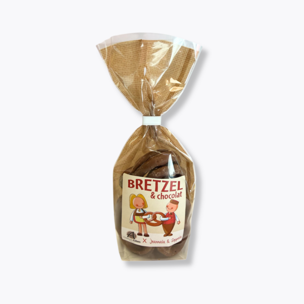 sachet de bretzel enrobés de chocolat jeannala et seppala