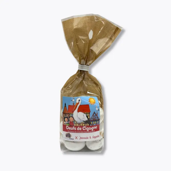 sachet d'oeufs de cigogne fourré au praliné jeannala et seppala