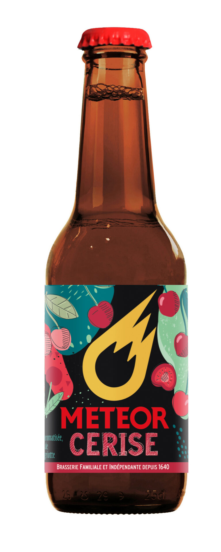 bouteille verre meteor cerise