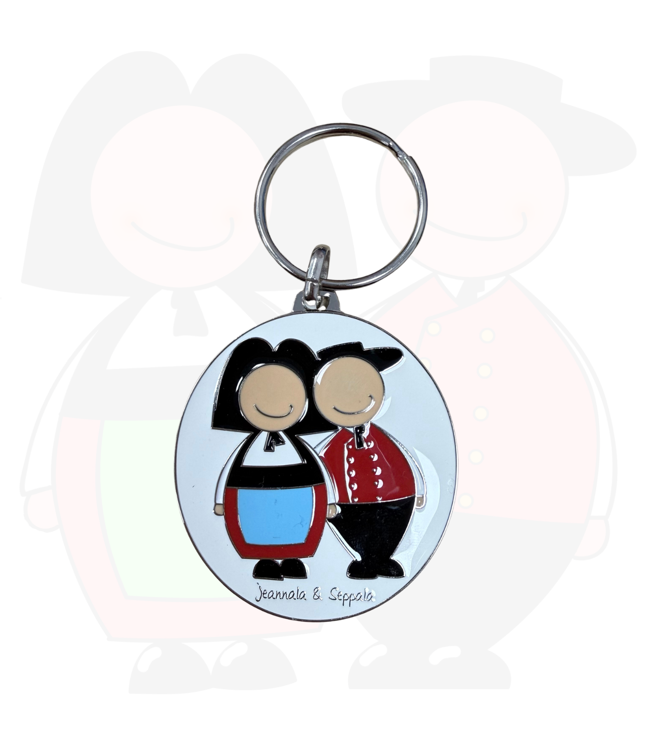porte clé métallique couple jeannala et seppala