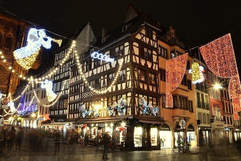 Strasbourg nuit noel 