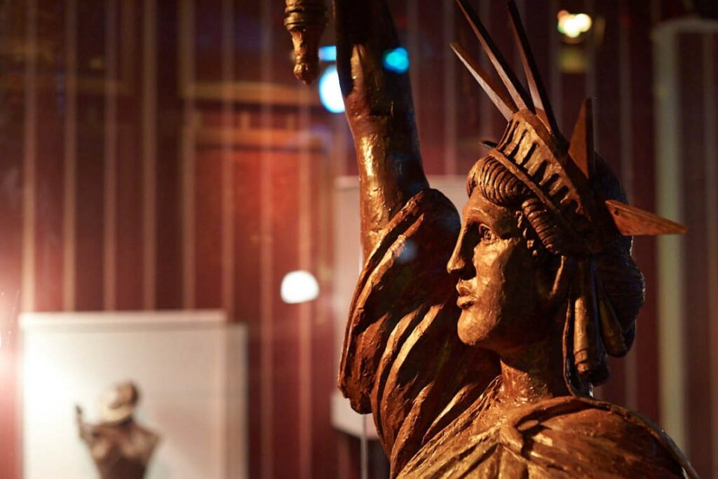 statue de la liberté en chocolat