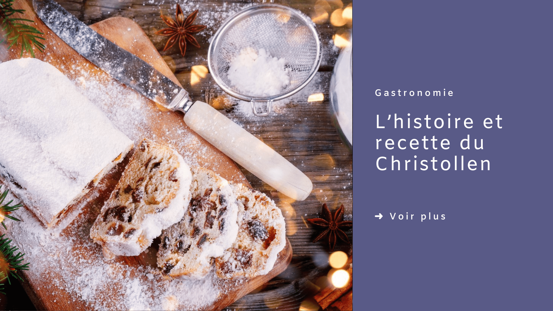 Stollen Gâteau allemand de Noel aux fruits secs et confits, Recette